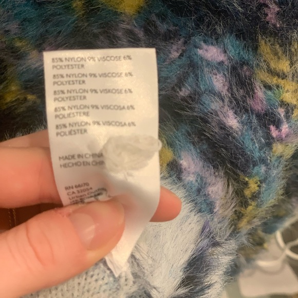 Eyelash long sleeve blue motif sweater by Anthropologie - Picture 4 of 4